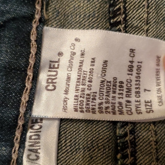 Cruel Candice Denim Capri Women's Size 7 - Picture 12 of 16